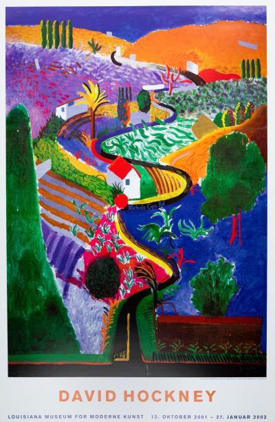 David HOCKNEY : Nichols Canyon - Affiche originale en couleurs 2