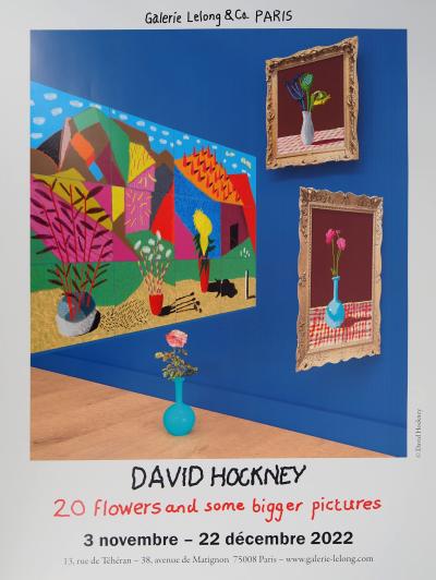David Hockney: 20 Flowers and Some Bigger Pictures - Original color poster 2