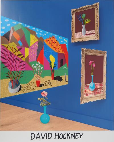 David Hockney: 20 Flowers and Some Bigger Pictures - Original color poster 2