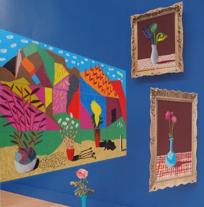 David Hockney: 20 Flowers and Some Bigger Pictures - Original color poster 2