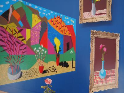 David Hockney: 20 Flowers and Some Bigger Pictures - Original color poster 2