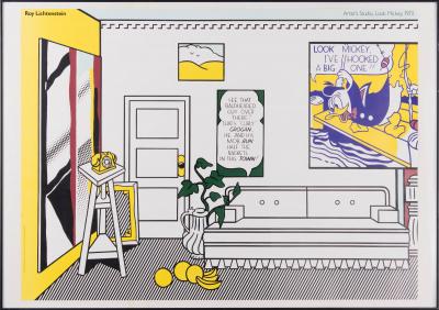 Roy Lichtenstein -  Artist’s studio, Look Mickey, 1988  -  Lithography 2