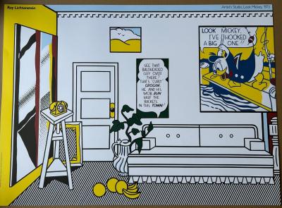 Roy Lichtenstein -  Artist’s studio, Look Mickey, 1988  -  Lithography 2
