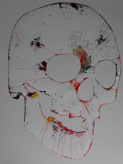 DAMIEN HIRST Crâne - Requiem, Spin Painting, 2009, pièce unique 2