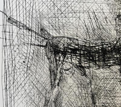 CESAR - Centaur, Homage to Picasso - Original drypoint etching signed in pencil 2
