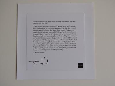Thomas Hoeker - Andy Warhol photograph,1981, hand signed 2
