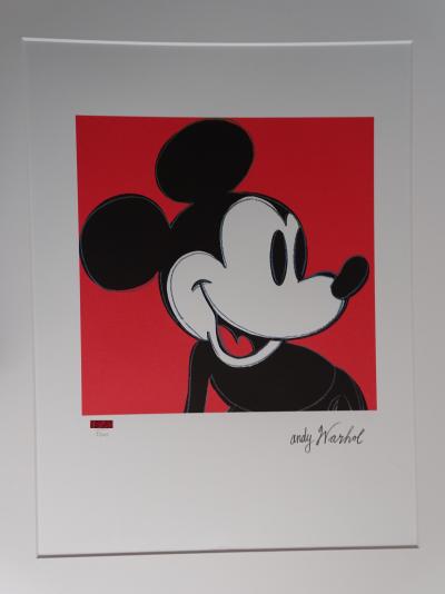 Andy Warhol (d’après) , Mickey Mouse, Lithographie