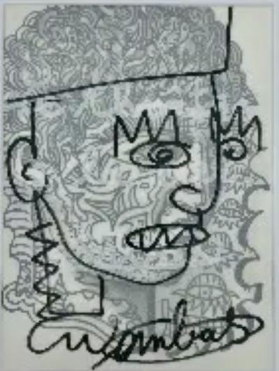 Robert Combas - Théâtre de la mer - 2018 - Dessin au feutre - Signé