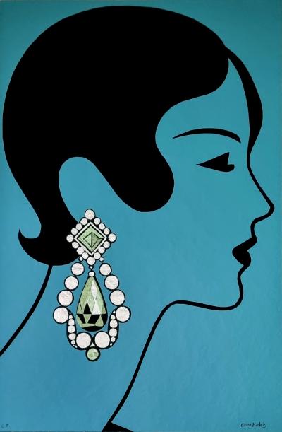 Onna Medeis, Les bijoux volés 2, sérigraphie rehaussée, 2025 2