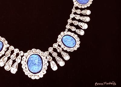 Onna Medeis, Les bijoux volés 1, sérigraphie rehaussée, 2025 2