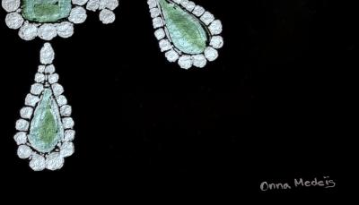 Onna Medeis, Les bijoux volés 3, sérigraphie rehaussée, 2025 2