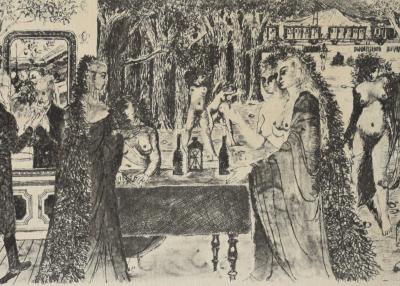 Paul Delvaux – Les Astronomes, 1963 – Gravures originales recto verso 2