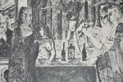 Paul Delvaux – Les Astronomes, 1963 – Gravures originales recto verso 2