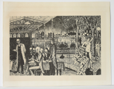 Paul Delvaux – Les Astronomes, 1963 – Gravures originales recto verso 2