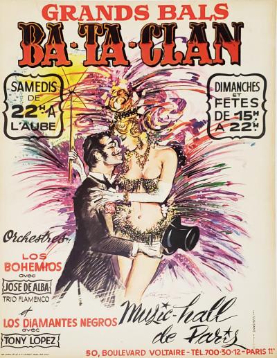 José Carvallo, Grands Bals du Ba-Ta-Clan, affiche, 1970 2