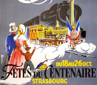 Jean Meyer, 100 years Paris-Strasbourg, poster, 1952 2