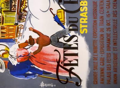 Jean Meyer, 100 years Paris-Strasbourg, poster, 1952 2