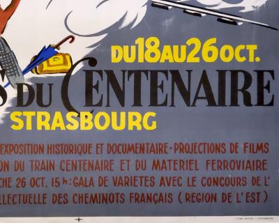 Jean Meyer, 100 years Paris-Strasbourg, poster, 1952 2