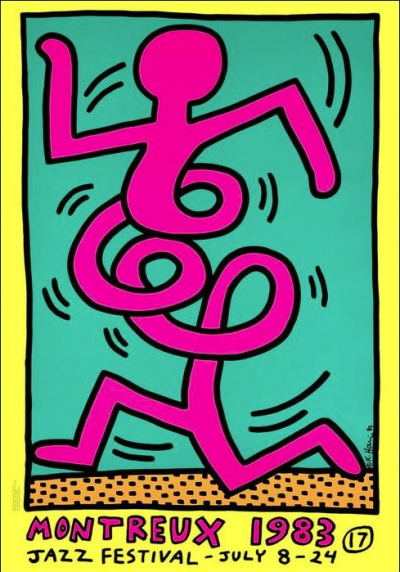 Keith HARING - Festival de Jazz de Montreux,1983, Sérigraphie 2