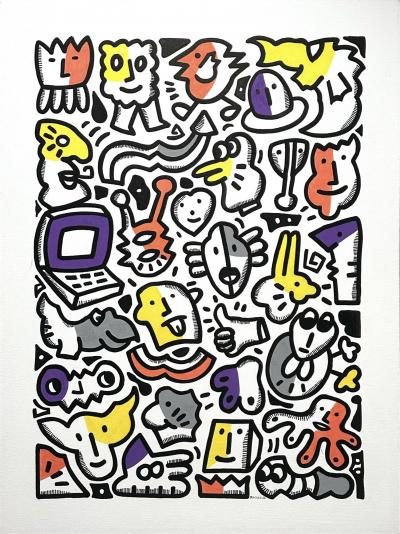 BLOCK513 - Sans Titre  - Technique mixte sur papier 2