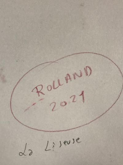Bernard ROLLAND - La liseuse,2020 - Encre et aquarelle signée 2