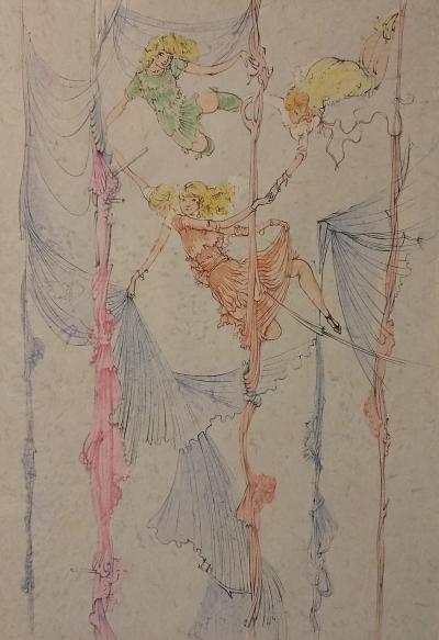 Hans BELLMER -  Les petites acrobates -  1971 -  Gravure originale Signée 2