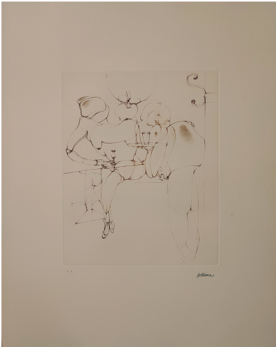 Hans BELLMER -  Interieur avec personange - 1971 - Gravure 2