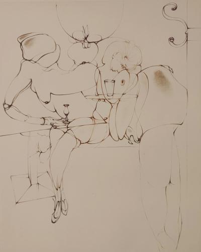 Hans BELLMER -  Interieur avec personange - 1971 - Gravure 2
