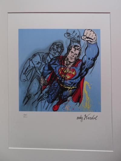 Andy Warhol - Superman - Lithographie signée et numérotée à la main