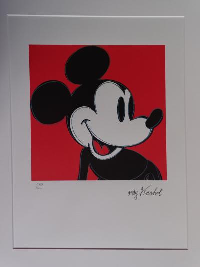 Andy Warhol (d’après) , Mickey Mouse, Lithographie