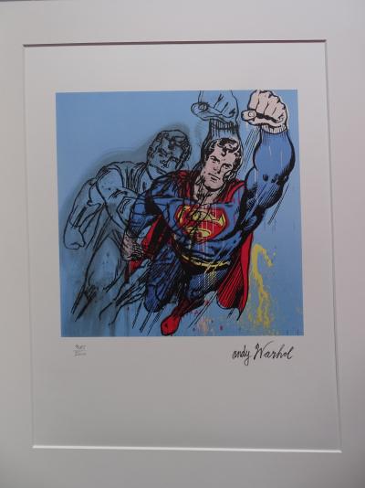 Andy Warhol - Superman - Lithographie signée et numérotée à la main