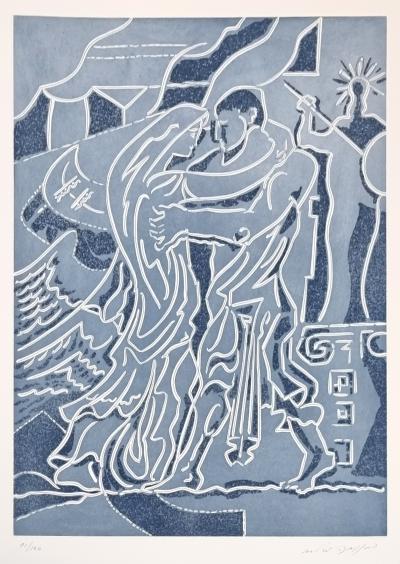 André Masson, Retrouvailles des époux (l’Odyssée), eau-forte et boite série, 1978 2