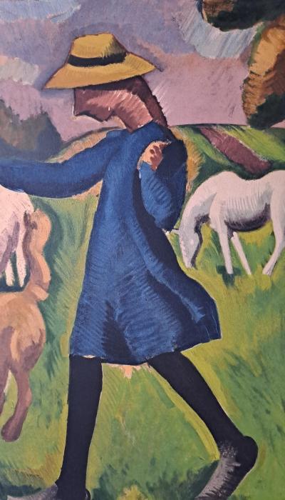 Roger de la FRESNAYE (d’après) - La gardeuse de moutons - Lithographie signée 2