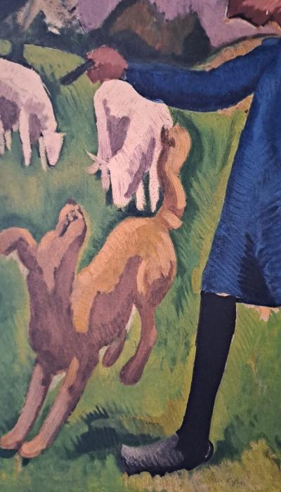 Roger de la FRESNAYE (d’après) - La gardeuse de moutons - Lithographie signée 2