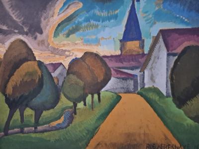 Roger de la FRESNAYE (d’après) - Arrivée au village - Lithographie signée 2