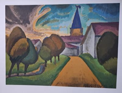 Roger de la FRESNAYE (d’après) - Arrivée au village - Lithographie signée 2