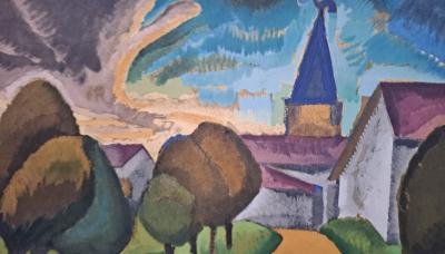 Roger de la FRESNAYE (d’après) - Arrivée au village - Lithographie signée 2