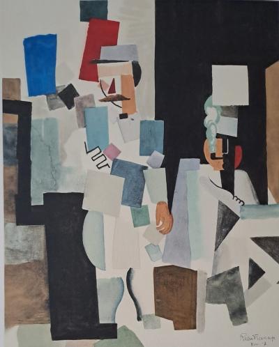 Roger de la FRESNAYE (d’après) - Scène militaire - Lithographie signée 2