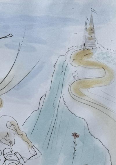 Salvador DALI - Le couple à cheval - Gravure originale signée au crayon 2