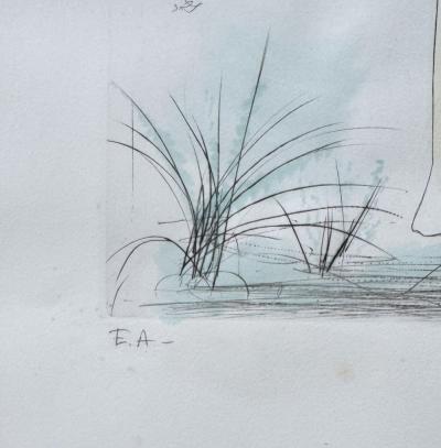 Salvador DALI - Le couple à cheval - Gravure originale signée au crayon 2