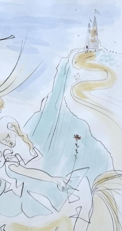 Salvador DALI - Le couple à cheval - Gravure originale signée au crayon 2
