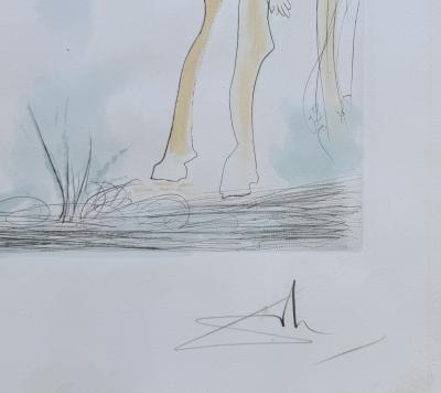 Salvador DALI - Le couple à cheval - Gravure originale signée au crayon 2