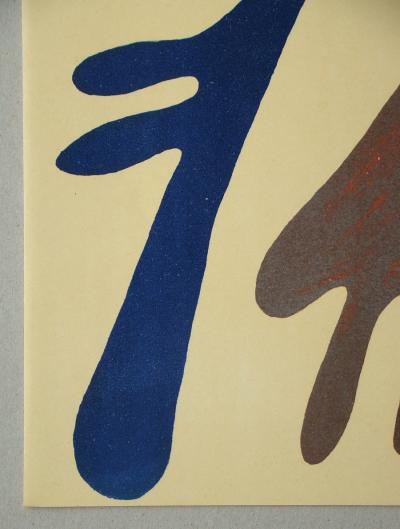 Jean ARP - Head, torso and navel on table, 1962 - Original lithograph 2