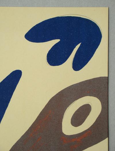 Jean ARP - Head, torso and navel on table, 1962 - Original lithograph 2