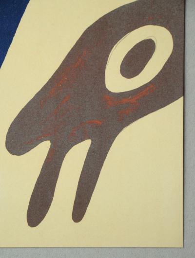 Jean ARP - Head, torso and navel on table, 1962 - Original lithograph 2