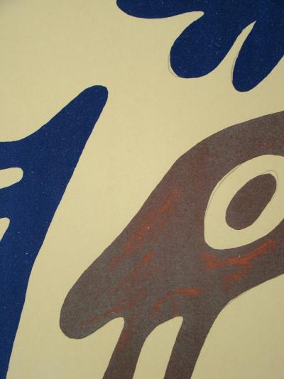 Jean ARP - Head, torso and navel on table, 1962 - Original lithograph 2