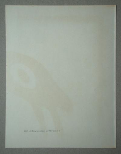 Jean ARP - Head, torso and navel on table, 1962 - Original lithograph 2