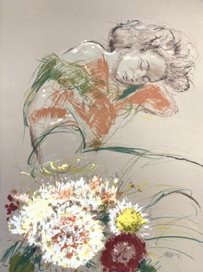 Jacques PECNARD - La belle endormie - lithographie originale numérotée et signée 2