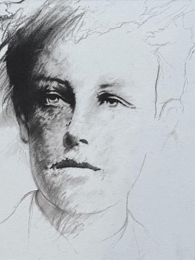 Ernest PIGNON-ERNEST - Portrait de Rimbaud - Estampe originale signée dans la planche 2