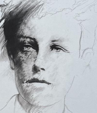 Ernest PIGNON-ERNEST - Portrait de Rimbaud - Estampe originale signée dans la planche 2